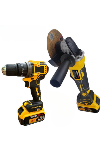 ROMSHOP 36V 2-battery self-tapping and angle grinder set