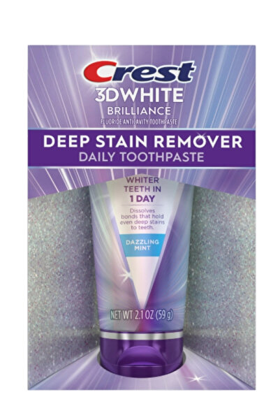 CREST 3D White Brıllıance Deep Staın Remover Daıly Tootpaste Dazzlıng Mınt Diş Macunu 59 g