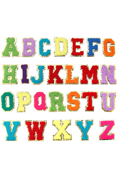 Choice11 26 قطعة/مجموعة من رقعة الحروف الملونة المطرزة بأحرف أبجدية قابلة للك...