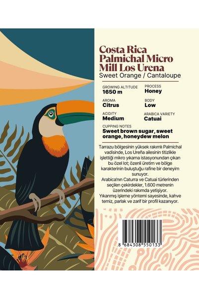 Mare Mosso Caffe ê Vendite Costa Rica Palmichal Micro Mill Los Urena Local Filter Coffee 250 Gr.