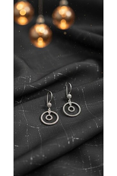 ErdoğanSilver Burgu Desenli Gümüş Halka Küpe | Otantik El İşçiliği 925 Ayar Sallantılı Telkari Hediyelik