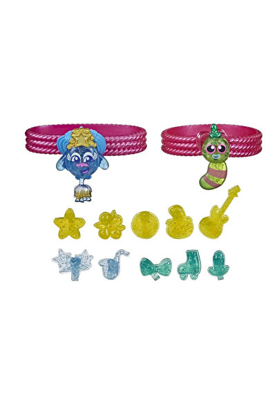 Trolls Set of 2 Tiny Dancers figurines, with 12 accessories, 4 years+, Multicolor, 3 cm