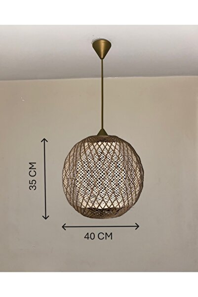 Genel Markalar Doğal el yapımı Bohem-Rustik-Modern-Jüt-Yapımı Sarkıt Avize