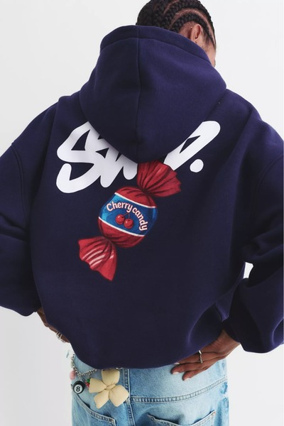 Flaubert -Kadın baskılı sd sweatshırt 3iplik kaliteli kumaş oversize kesim