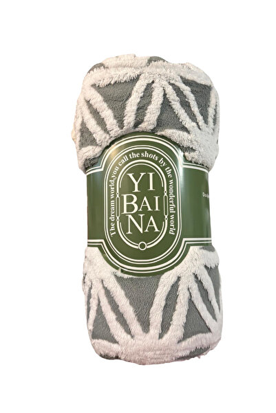 OEM Fluffy Double Blanket with Fur – Soft, Warm, Geometric Pattern, 200 x 230