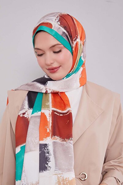 Levidor Green Checkerboard Pattern Twill Shawl
