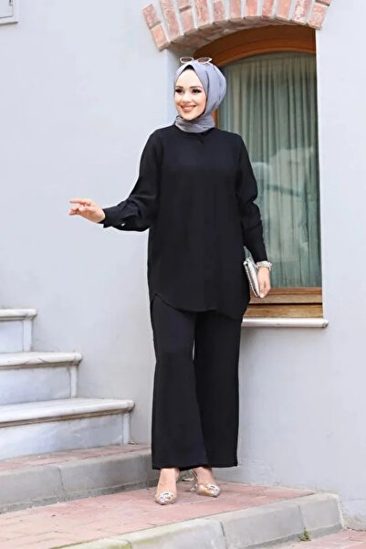 Tesettür Diyarı Παντελόνι από ύφασμα Modal, Παντελόνι Oversize, Σετ Χιτζάμπ -...