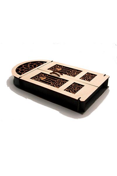 OEM Key box, made of wood 39x21.5x5 cm, mixed color ebony black with brown and natural wood
