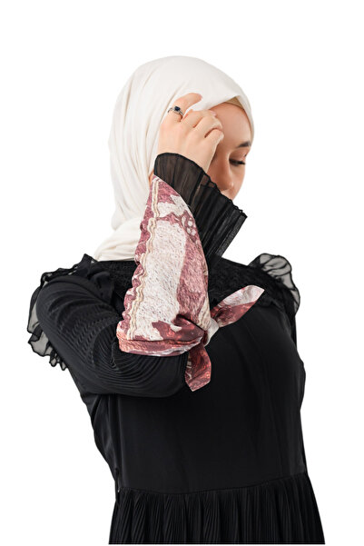 Zaytoon Palestine Old Image Aged Hand-In-Hand Red Digital Printed Small Scarf 45*45 Unisex S100052