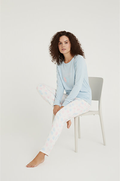 Bravie Luxury Thermal Candy Time Women's Winter Long Sleeve Fleece Pajama Set – 42057