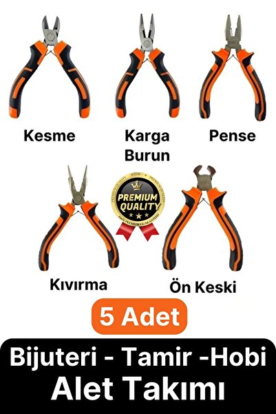 Svein Profesyonel Bijuteri Set Dayanıklı Kıvırma Kesme Pense Yan Keski Karga ...