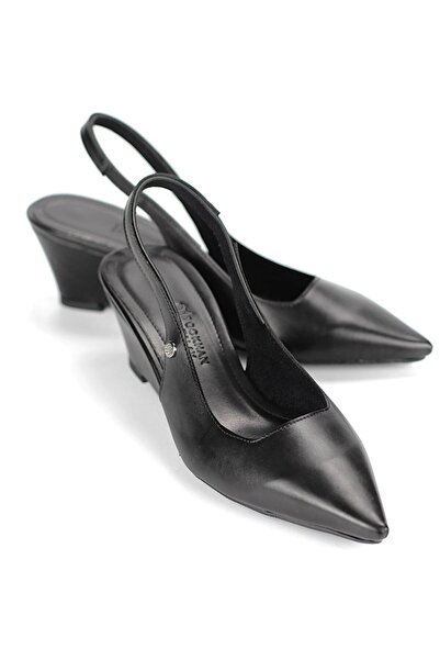 Gökhan Talay Belinda Flexible Soft Non-Slip Sole (4cm) Black Skin Light Elast...