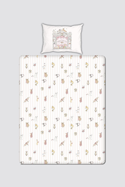 Atelier Babbi %100 PAMUK SATEN ÇOCUK ÇARŞAF SETİ - THEATRE / PEMBE (120 Tel /...
