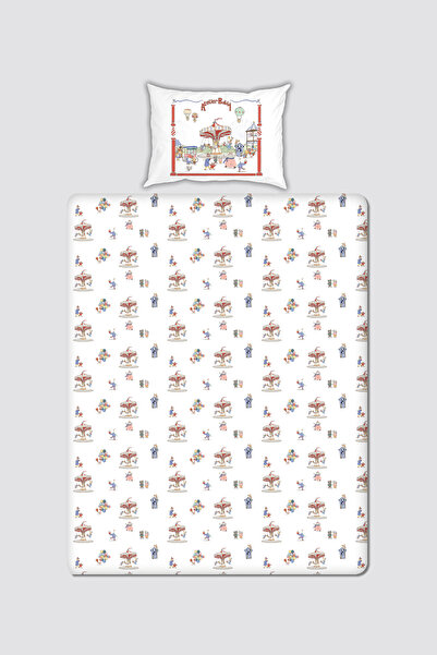 Atelier Babbi %100 PAMUK SATEN ÇOCUK ÇARŞAF SETİ - FUNFAIR (120 Tel / cm²)