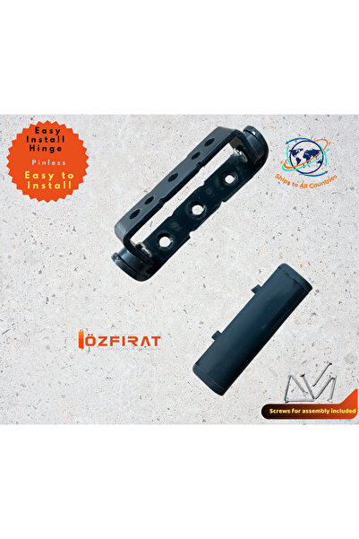 ÖZFIRAT PVC YAPI Practical Pinless 80 mm Pvc Pimapen Door Window Hinge – Durable Steel, Anthracite Color