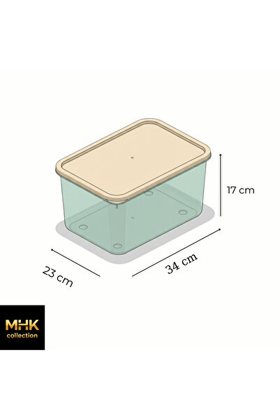 MHK Collection Kitchen Organizer and Storage Container Set (6 Pieces) 40Lt