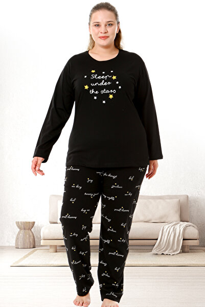 Bella Linda Cotton Long Sleeve Plus Size Pajama Set