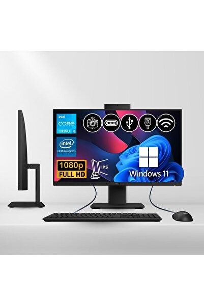 ASUS V440VAK-I38256B0D ATL31 i3-1315U 24GB DDR5 512GB Nvme SSD 23.8" IPS FHD W11Pro Siyah All In One
