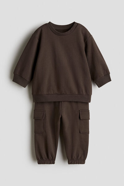 H&M 2 Parçalı İçi Tüylü Sweatshirt Set