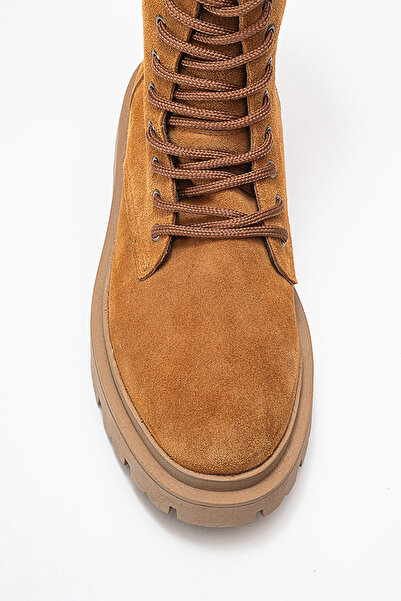 Dericlub Women's Thick Sole Boots Real Nubuck Leather Zy 1558