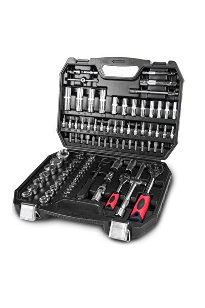 SPEEDSTORE 108-piece Chrome Vanadium tool kit with wrenches and screwdrivers