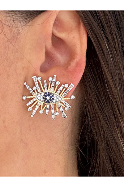 bijuxbymrv Special Series Zircon Stone Big Eye Earrings