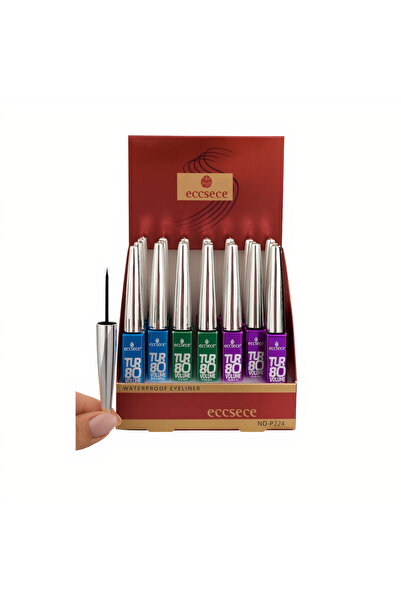 JML 24 pieces Liquid Eyeliner Volume 24/set, Assorted Colors Thin Applicator