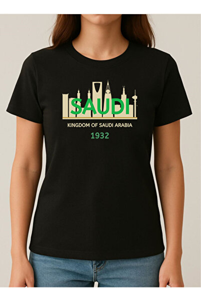 LOWHA Cotton T-Shirt for Saudi National Day or Everyday Saudi Pride Wear for Women & Men