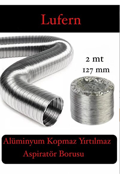 Lufern Alüminyum Kopmaz Yırtılmaz Ankastre Baca Aspiratör Davlumbaz Şofben Ha...