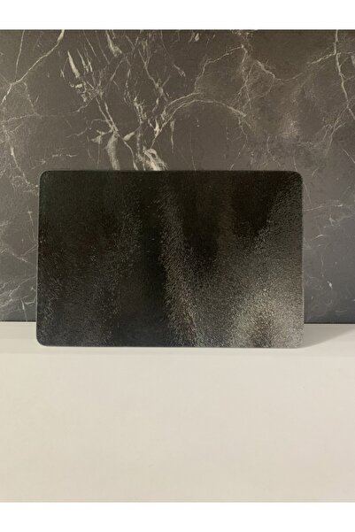 Saban 20×30 سم - زجاج مصقول، أسود سادة - لوح تقطيع - وعاء تقديم