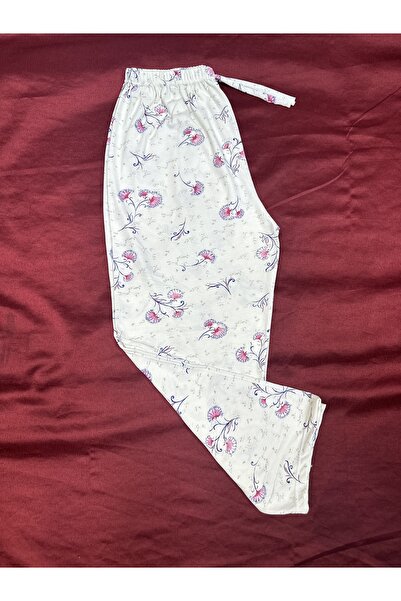 Kuryıldız 3-Piece Women's Patterned Cotton Combed Fabric Mixed Color Single Bottom Pajamas