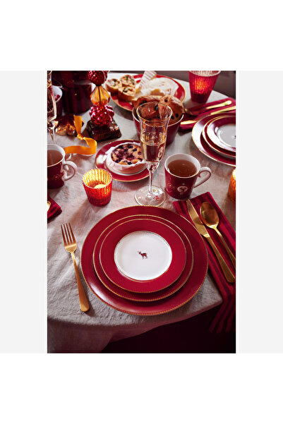 Pip Studio Love Birds Kırmızı Porselen Pasta Tabağı 17 Cm