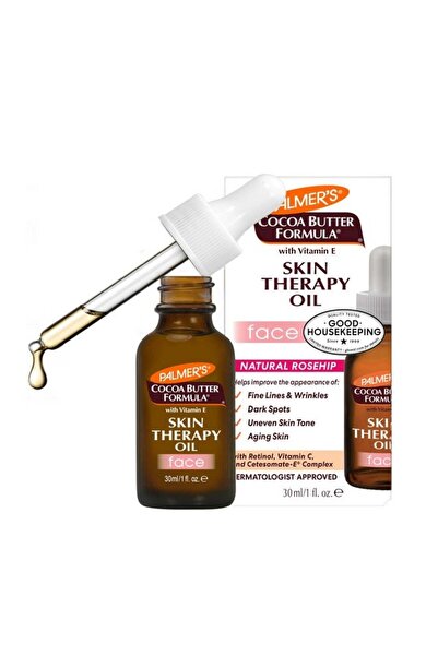 PALMER'S زيت مرطب للبشرة بتركيبة زبدة الكاكاو للوجه مع فيتامين E وC و10 مكونات نقية