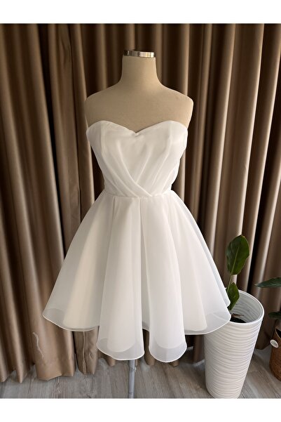 ABAD.HANDMADE Karoline drapeli mini After gelinlik