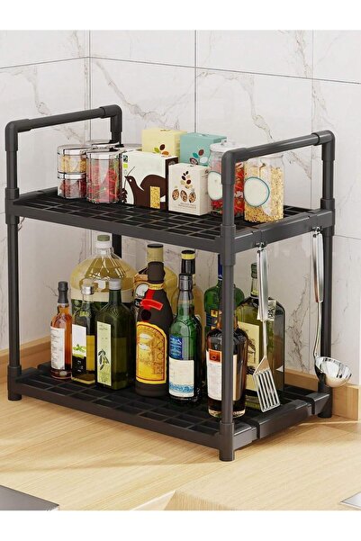 Cozy Nest 2-Tier Kitchen Storage Rack Stand Organizer Multi-Purpose Shelf Unit for Countertop, Pantry and more