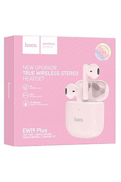 Hoco EW 19 Plus - Wireless Ear Buds, Bluetooth 5.3, 180h Standby, 300mAh, Delighted, Pink