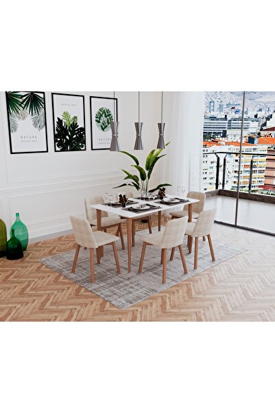 Ankara Mobilya Datça Beyaz 120x67 Cm Mutfak Masası