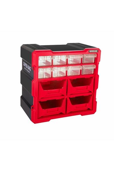SUPER-BAG Super-Bag ASR-6009 Monoblok Avadanlık Seti 12 Gözlü Kırmızı