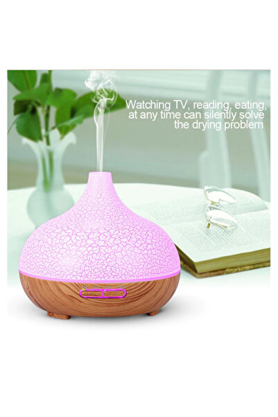 TEHNOSHOP Difuzor uleiuri esentiale 550ml bambus LED ultrasunete