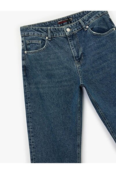 Koton Κανονικό βαμβακερό παντελόνι με τσέπες Vintage Straight Fit Jean (AW 25)