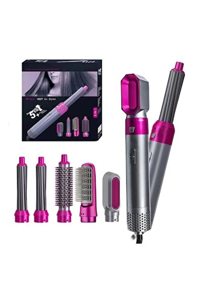 OEM Perie volum cu aer cald 5 în 1, un singur pas - Uscător de păr, Perie, Ondulator, 1000 W, 5 accesorii