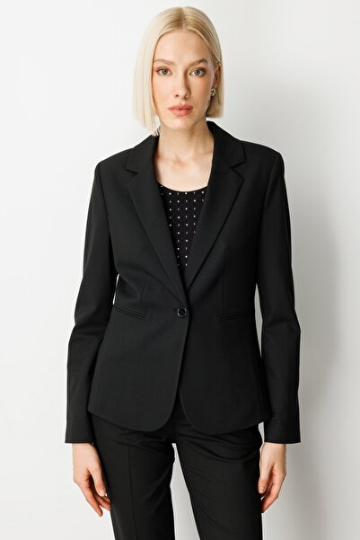 Ekol Tek Düğme Fleto Cepli Ceket