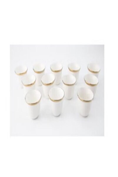 undefined 12-piece Arabic coffee cup set, white and gold