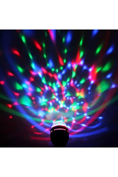 Ultra Bright LED Disco Bulb 3W, Rotating, Multicolor, RGB, E27, 220V,