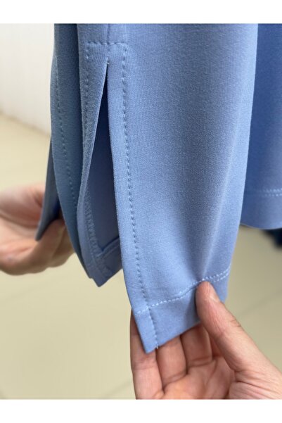 BENAHOLL Ariyla με ραφές στο μπροστινό μέρος και στα άκρα των μανικιών, άνοιγμα κορδόνια στα πλαϊνά Sweat-ZN5988 Μπλε