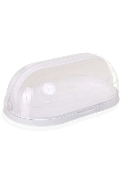 Köken Bread Box, large capacity, holder with window, elegant, PP Plastic BPA Free, 47x27.5x17cm, White