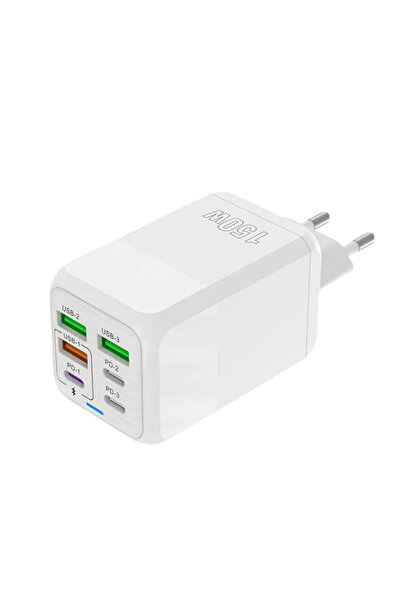 DigikalaX Încărcător adaptor digital Kala, 6 porturi, 3 x USB, 3 x Tip-C, înc...
