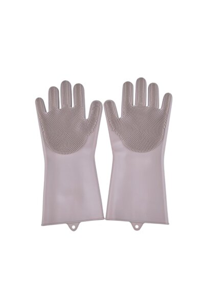 OEM Set mănuși multifuncționale din silicon cu peri, rezistente la căldură, gri