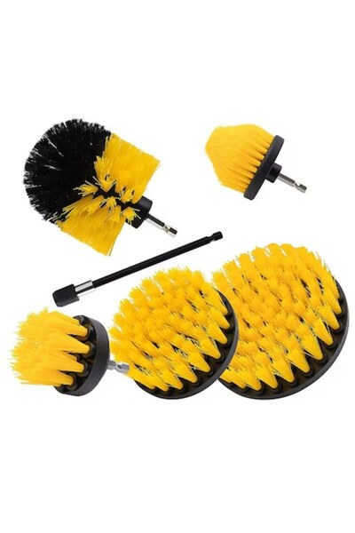 Ronyes Set 5 perii de curățare, Ronyes®, cu adaptor pentru burghiu de 1/4", g...