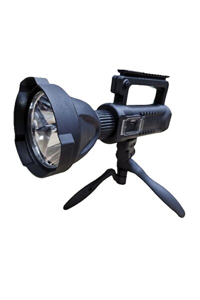 OEM LED Flashlight Reflector W590, P50 10W, USB Rechargeable, Handle & Tripod, 4 Modes, 27x13 cm